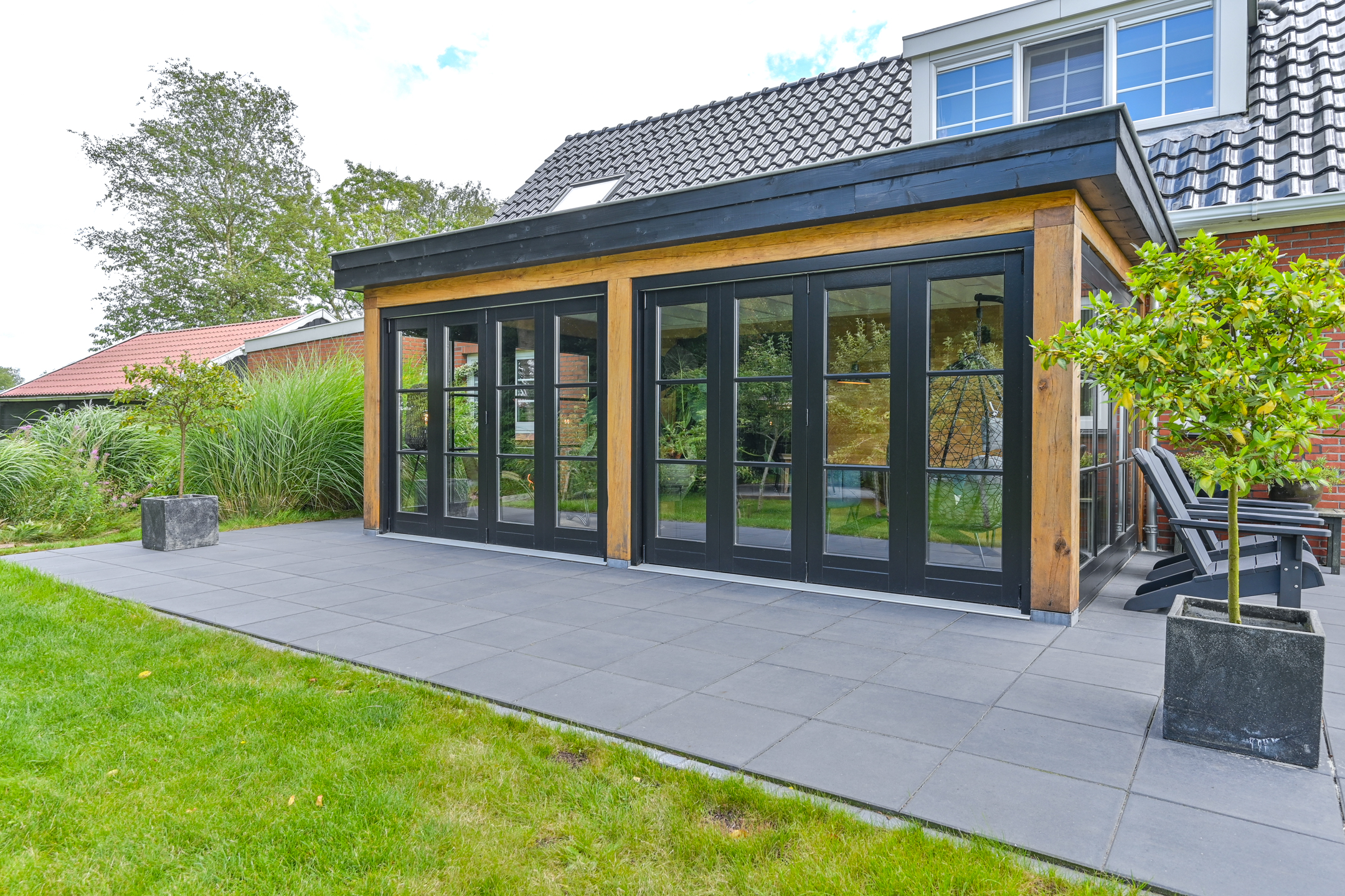 woning aanbouw van hout